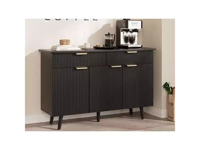 47 Buffet de rangement, armoire de garde-manger avec tiroirs et étagère réglable, table basse en bois pour cuisine, salon, salle à manger