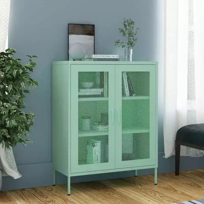 vidaXL Armoire de rangement Acier Jaune moutarde 80x35x101,5 cm