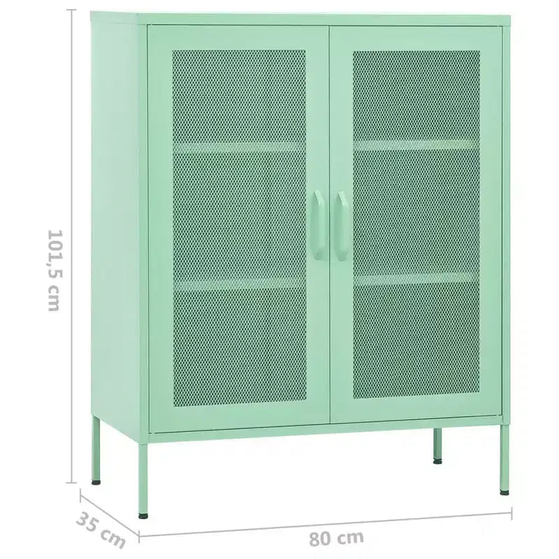 vidaXL Armoire de rangement Acier Jaune moutarde 80x35x101,5 cm