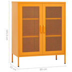 vidaXL Armoire de rangement Acier Jaune moutarde 80x35x101,5 cm