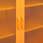 vidaXL Armoire de rangement Acier Jaune moutarde 80x35x101,5 cm