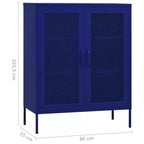 vidaXL Armoire de rangement Acier Jaune moutarde 80x35x101,5 cm