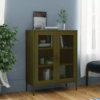 vidaXL Armoire de rangement Acier Jaune moutarde 80x35x101,5 cm
