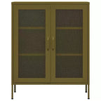 vidaXL Armoire de rangement Acier Jaune moutarde 80x35x101,5 cm