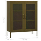 vidaXL Armoire de rangement Acier Jaune moutarde 80x35x101,5 cm