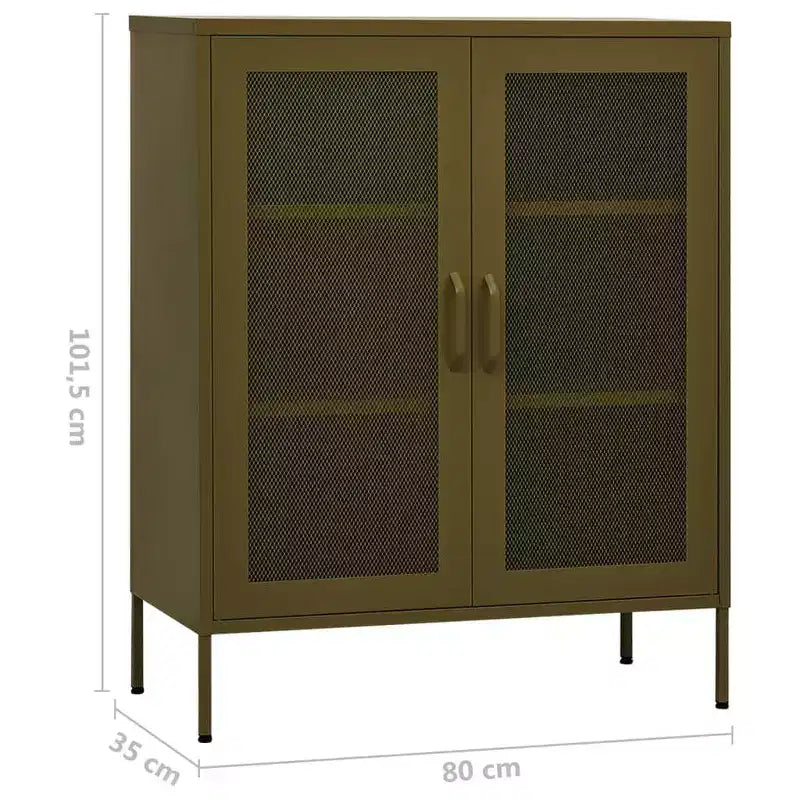 vidaXL Armoire de rangement Acier Jaune moutarde 80x35x101,5 cm