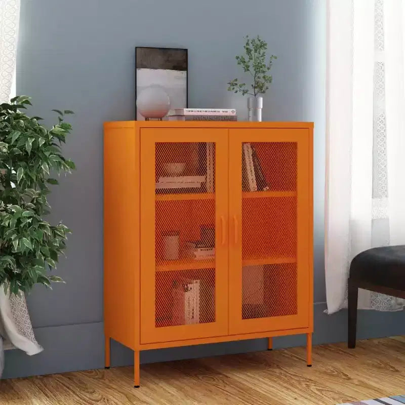 vidaXL Armoire de rangement Acier Jaune moutarde 80x35x101,5 cm