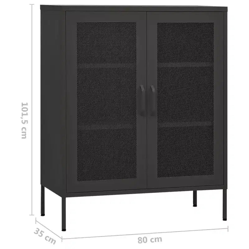 vidaXL Armoire de rangement Acier Jaune moutarde 80x35x101,5 cm