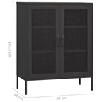 vidaXL Armoire de rangement Acier Jaune moutarde 80x35x101,5 cm