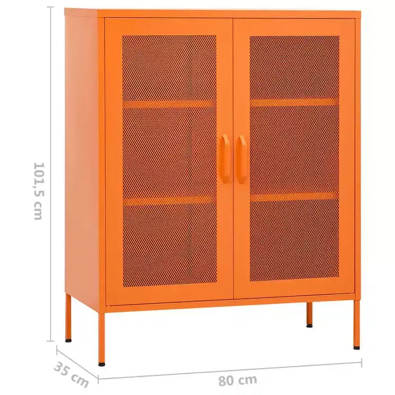 vidaXL Armoire de rangement Acier Jaune moutarde 80x35x101,5 cm