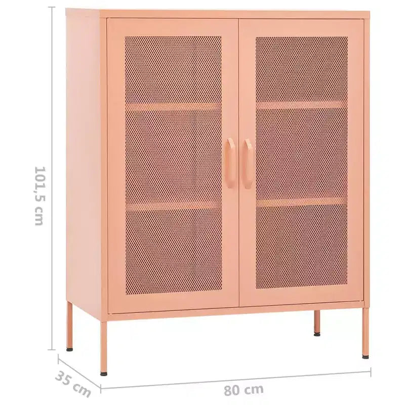 vidaXL Armoire de rangement Acier Jaune moutarde 80x35x101,5 cm