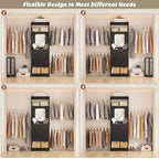 Besiost 25 - 96 W Système de placard avec miroir, organisateur de placard avec étagères