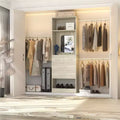 Besiost 25 - 96 W Closet System with Mirror, Closet Organizer Cystem with Shelves