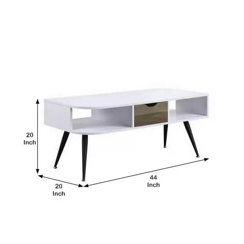 Table Royal Hampton avec plateau en placage mélaminé et 1 tiroir, blanc
