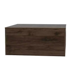 Table basse carrée Galano avec étagère de rangement à découpe incurvée 34,8 L x 34,8 P x 16,1 H