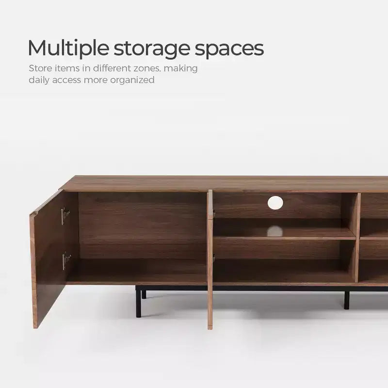 Luck Live Modern 94.48 Meuble TV et consoles média et centres de divertissement avec grand espace de rangement