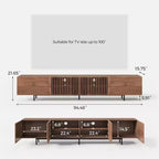 Luck Live Modern 94.48 Meuble TV et consoles média et centres de divertissement avec grand espace de rangement