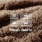 Canapé d'angle en tissu peluche kaki clair de 80,3 pouces avec coussins et 2 poufs, éponge haute densité 32D