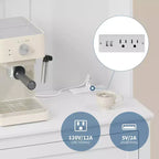 Meuble micro-ondes de 160 cm avec tiroirs, buffet de cuisine avec prise électrique et étagères réglables pour articles de garde-manger et petits appareils électroménagers