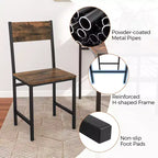 Lot de 4 chaises de salle à manger Costway avec pieds en métal, dossier incliné et assise large pour salon