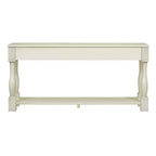 Console étroite et longue avec rangement, table d'entrée rétro en bois avec 3 tiroirs et étagère inférieure, table d'appoint en bois pour salon et couloir
