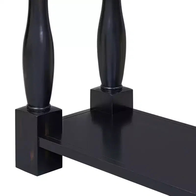 Console étroite et longue avec rangement, table d'entrée rétro en bois avec 3 tiroirs et étagère inférieure, table d'appoint en bois pour salon et couloir