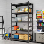 Clihome Étagère de rangement industrielle en métal de 221 cm, capacité de 1 360 kg, pour entrepôt, garage, assemblage facile sans boulons ni outils