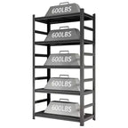 Clihome Étagère de rangement industrielle en métal de 221 cm, capacité de 1 360 kg, pour entrepôt, garage, assemblage facile sans boulons ni outils