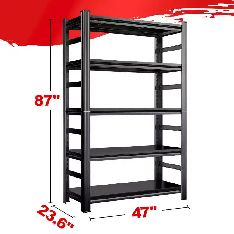 Clihome Étagère de rangement industrielle en métal de 221 cm, capacité de 1 360 kg, pour entrepôt, garage, assemblage facile sans boulons ni outils
