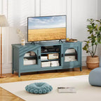 Meuble TV Costway de style ferme pour téléviseurs jusqu'à 65 pouces, meuble TV moderne vintage pour salon