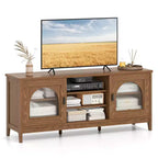 Costway Farmhouse TV Stand for TVs up to 65 Modern Vintage TV Cabinet for Living Room