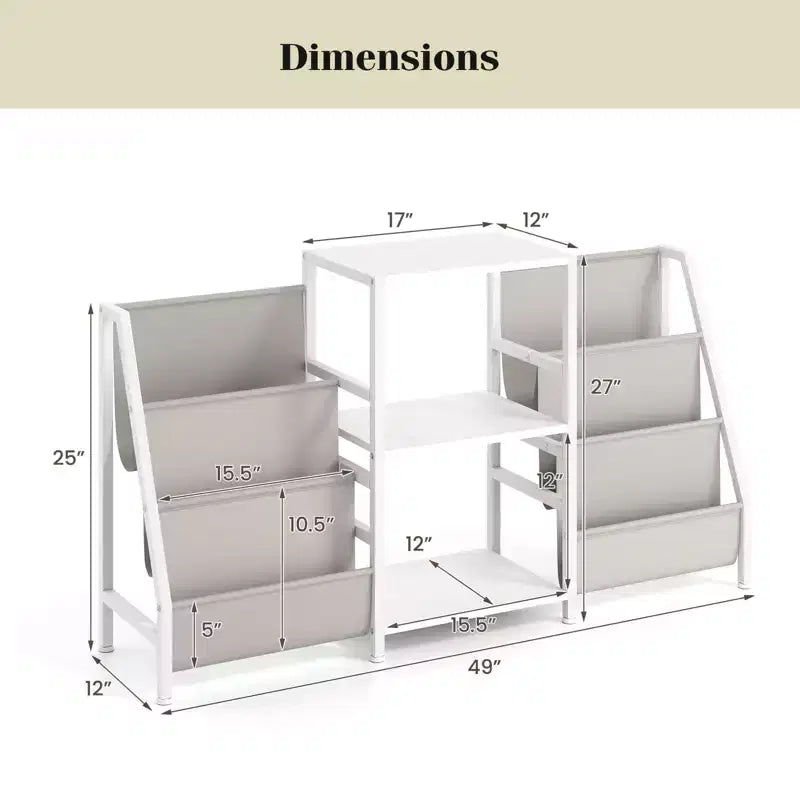 Meuble pour tourne-disque Costway avec rangement pour vinyles, présentoir pour platine avec 3 étagères
