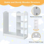 Costway Armoire Penderie Rangement pour Enfants avec Miroir et Étagères