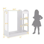 Costway Armoire Penderie Rangement pour Enfants avec Miroir et Étagères