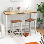 Costway Lot de 2 tabourets de comptoir industriels de 24,5 pouces avec repose-pieds