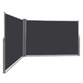 Costway 237x 63 H Patio Retractable Double Folding Side Awning Screen Divider