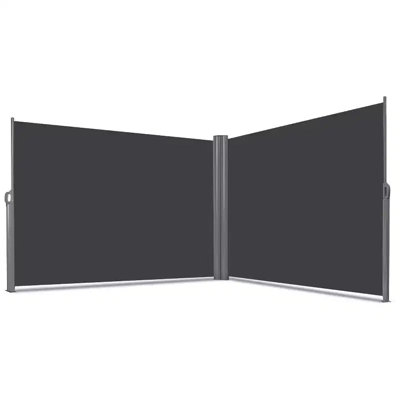 Costway 237x 63 H Brise-vue rétractable double enrouleur pour patio