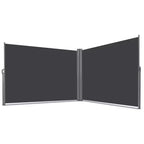 Costway 237x 63 H Brise-vue rétractable double enrouleur pour patio