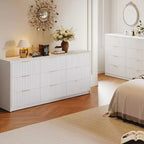 Commode cannelée pour chambre à coucher, commode à 9 tiroirs, commode moderne, commodes en bois, organisateur de rangement pour placard de salon et d'entrée