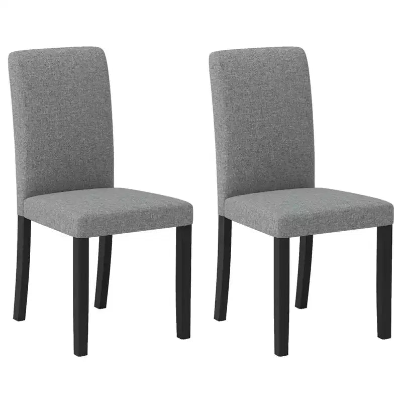 Costway Dining Chair Set of 2 Mid-Century Modern Fabric Upholstered Parson Chairs