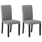 Costway Dining Chair Set of 2 Mid-Century Modern Fabric Upholstered Parson Chairs
