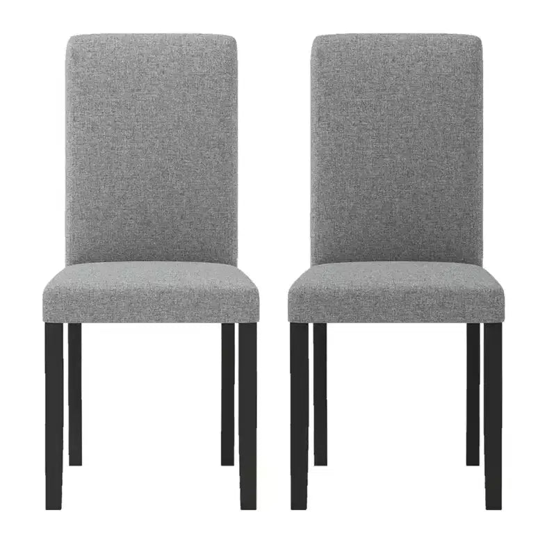 Lot de 2 chaises de salle à manger Costway, chaises Parson rembourrées en tissu, style moderne du milieu du siècle