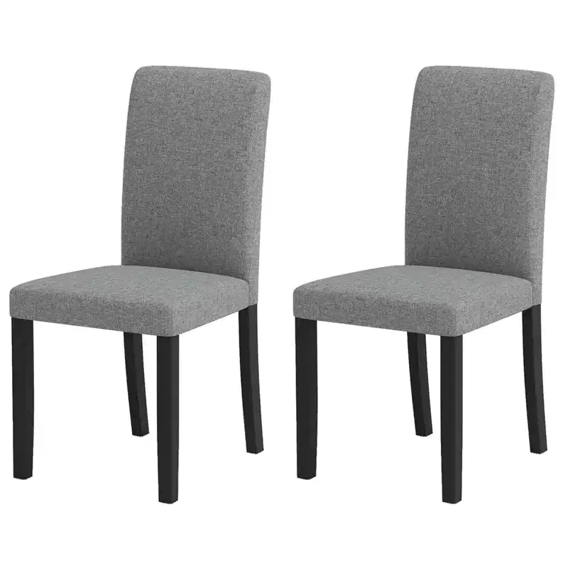 Lot de 2 chaises de salle à manger Costway, chaises Parson rembourrées en tissu, style moderne du milieu du siècle