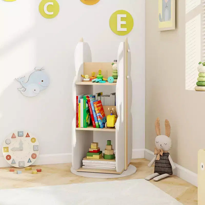 Costway Étagère à Livres Rotative pour Enfants avec 5 Niveaux Étagère d'Affichage Rotative à 360° pour Chambre d'Enfant