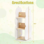 Costway Étagère à Livres Rotative pour Enfants avec 5 Niveaux Étagère d'Affichage Rotative à 360° pour Chambre d'Enfant