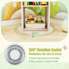 Costway Étagère à Livres Rotative pour Enfants avec 5 Niveaux Étagère d'Affichage Rotative à 360° pour Chambre d'Enfant