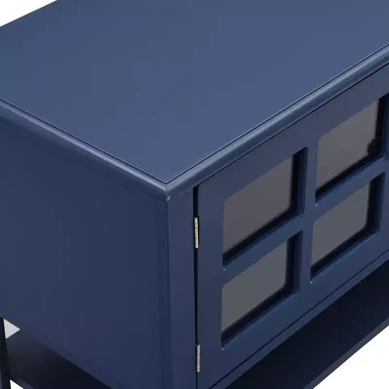 Meuble TV moderne avec portes et tiroirs pour téléviseur 60 pouces, table de centre de divertissement en bois avec étagères pour salon
