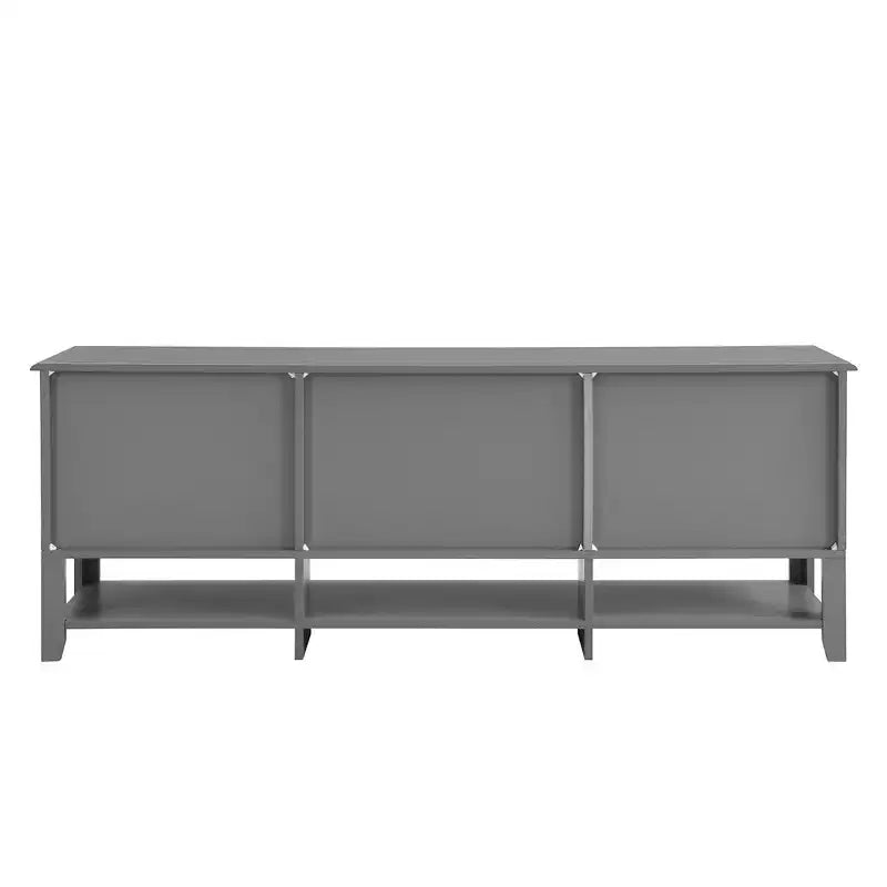 Meuble TV moderne avec portes et tiroirs pour téléviseur 60 pouces, table de centre de divertissement en bois avec étagères pour salon