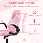 Chaise de jeu ergonomique TUYOHW, chaise de bureau avec dossier en S, mode bascule et hauteur réglable, mousse haute résilience
