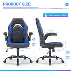 Chaise de jeu ergonomique TUYOHW, chaise de bureau avec dossier en S, mode bascule et hauteur réglable, mousse haute résilience